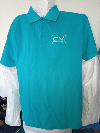 17 Poloshirts, türkis, Grösse S-XL mit CM Logo - Nur 3.-/Stk