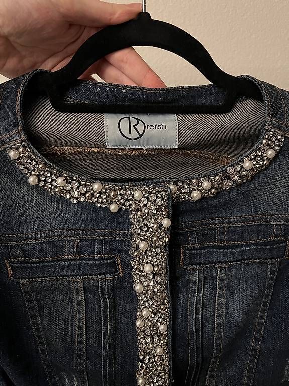 Giacche: Giacca jeans corta con cristalli – Nuovo (secondo la descrizione) da Luzern venduto da mic_99vf 1