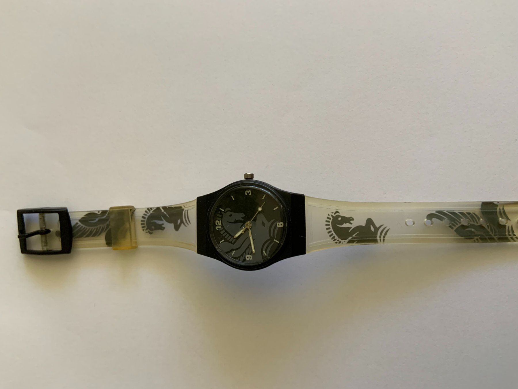 Swatch Orologi: Uhr mit Pferde Muster – Usato da Winterthur venduto da UncleMikha-el