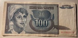 Jugoslawien 100 Dinara 1992