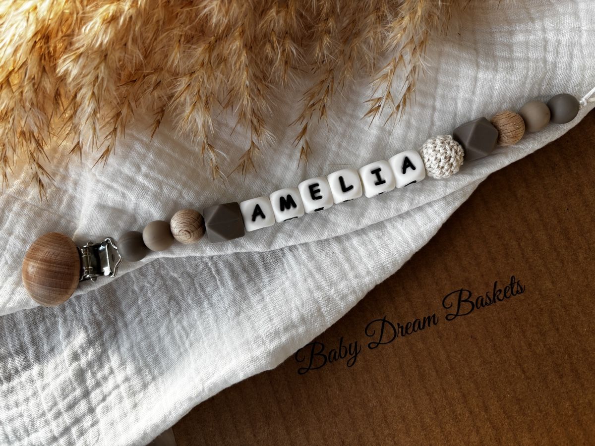 Succhiotti & catenelle porta ciuccio: Personalisierte Nuggikette – Nuovo e nell'imballaggio originale da Safnern venduto da ROEDGM 4