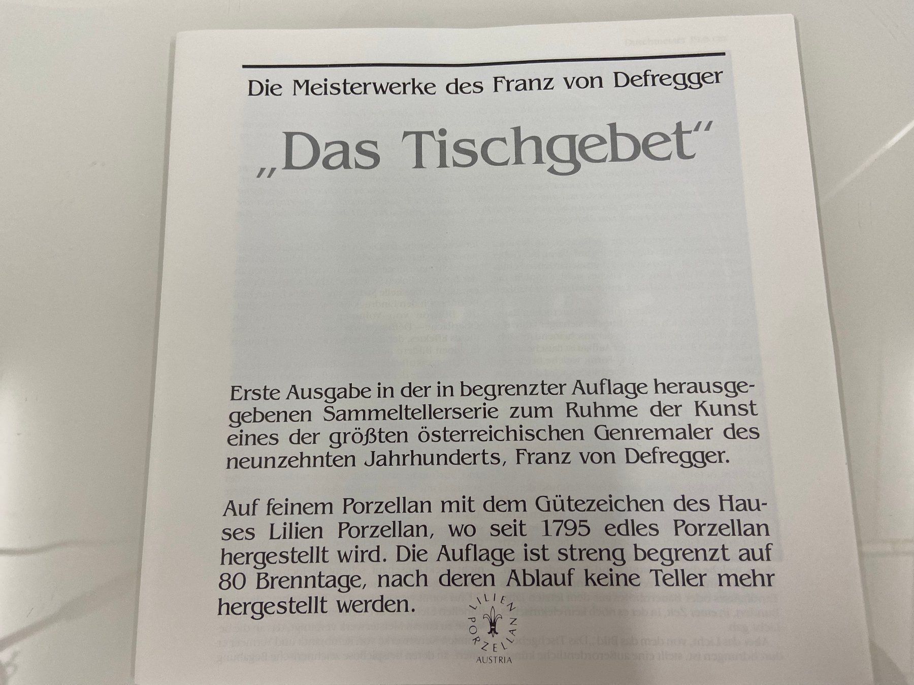 Piatti: Sammelteller  "Das Tischgebet" – Nuovo e nell'imballaggio originale da Binz venduto da tue_rf88 4