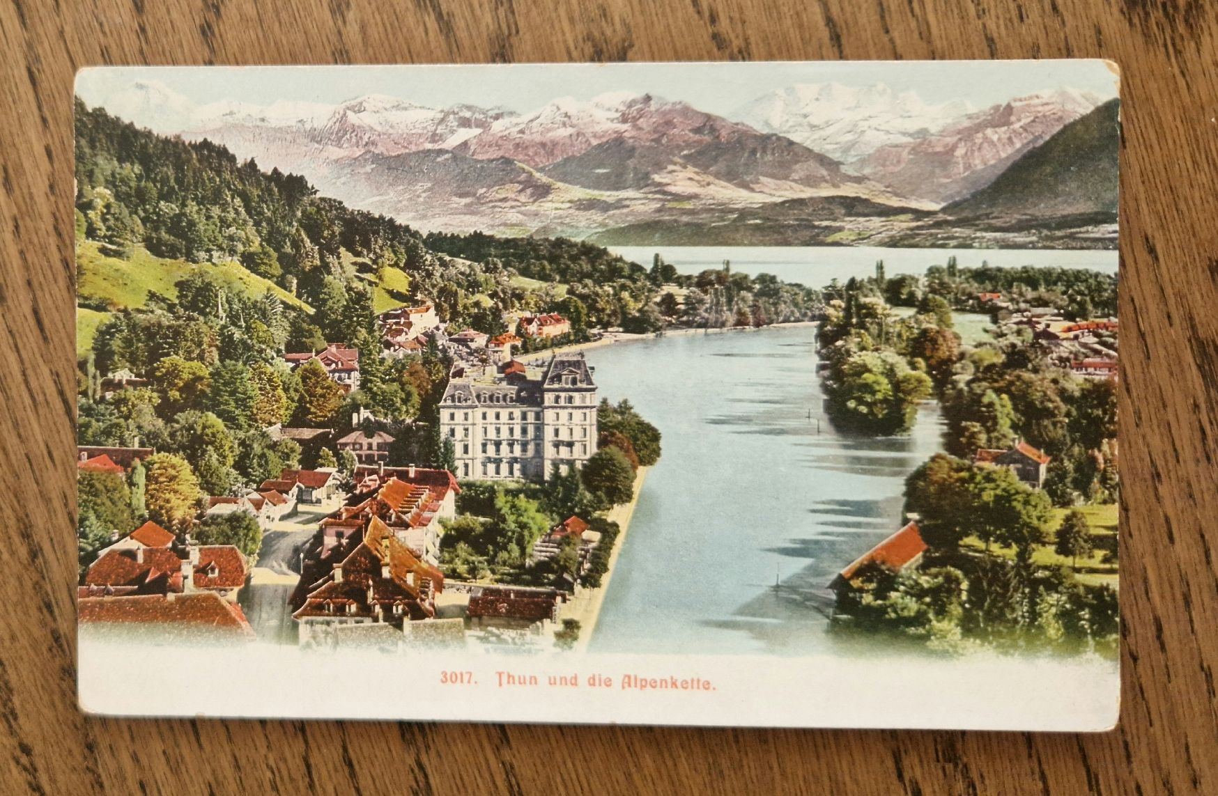 Ansichtskarten: Thun und die Alpenkette – Gebraucht aus Ebikon von Donar50