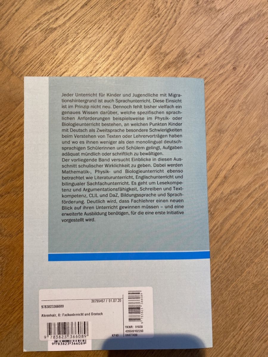 Libri: Fachunterricht und Deutsch als Zweitsprache – Usato da Baden venduto da niba10 1
