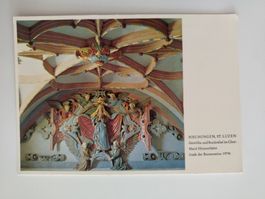 Postkarte Hechingen St. Luzen Gewölbe und Stuckrelief
