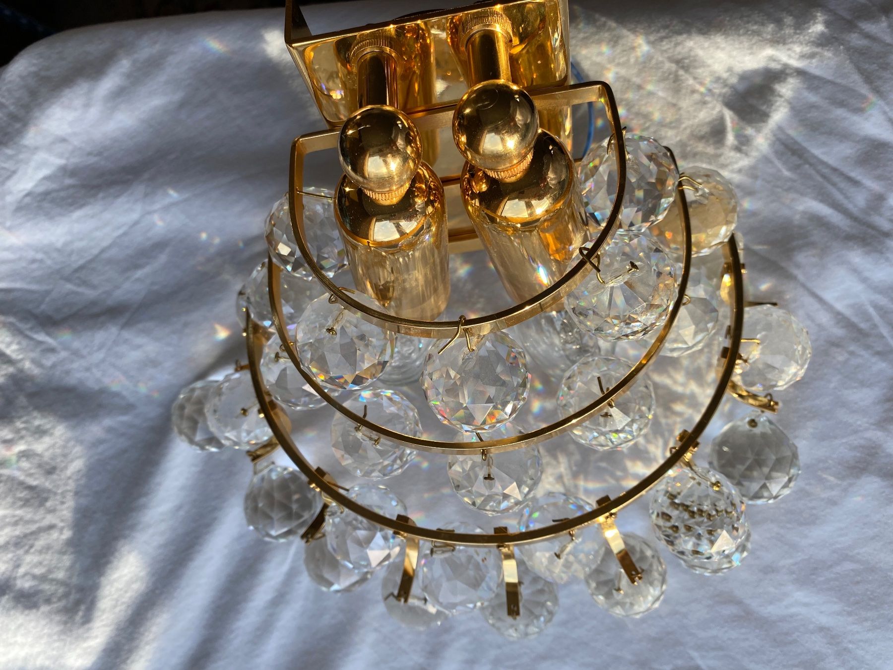 Lampen: Applique murale en cristal et laiton doré – Neu (gemäss Beschreibung) aus Savièse von DecoVal555 3