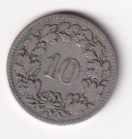 Alle Münzen: 10 Rappen 1884 rar – Gebraucht aus Neuchâtel von karlpierrino 1