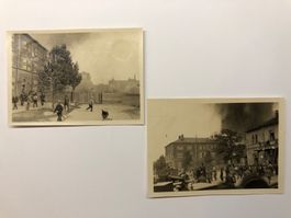 2 x Fotos Feuerwehr, beim Einsatz