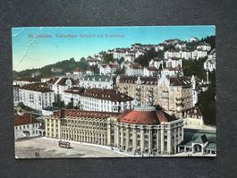 AK  1912 St. Gallen zukünftiger Bahnhof gelaufen rar (G3746)