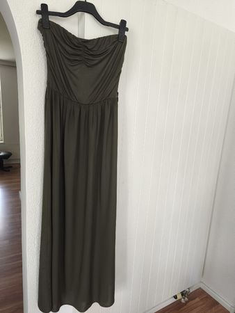 Langes Sommerkleid für Damen, Gr. S, olivgrün(Military-Grün)