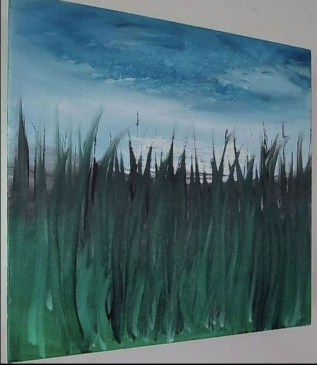 Tableaux: Gemälde " Sommerwiese " handmade 30×30 – Neuf (Voir description) à Riehen par Steinbock1970 1