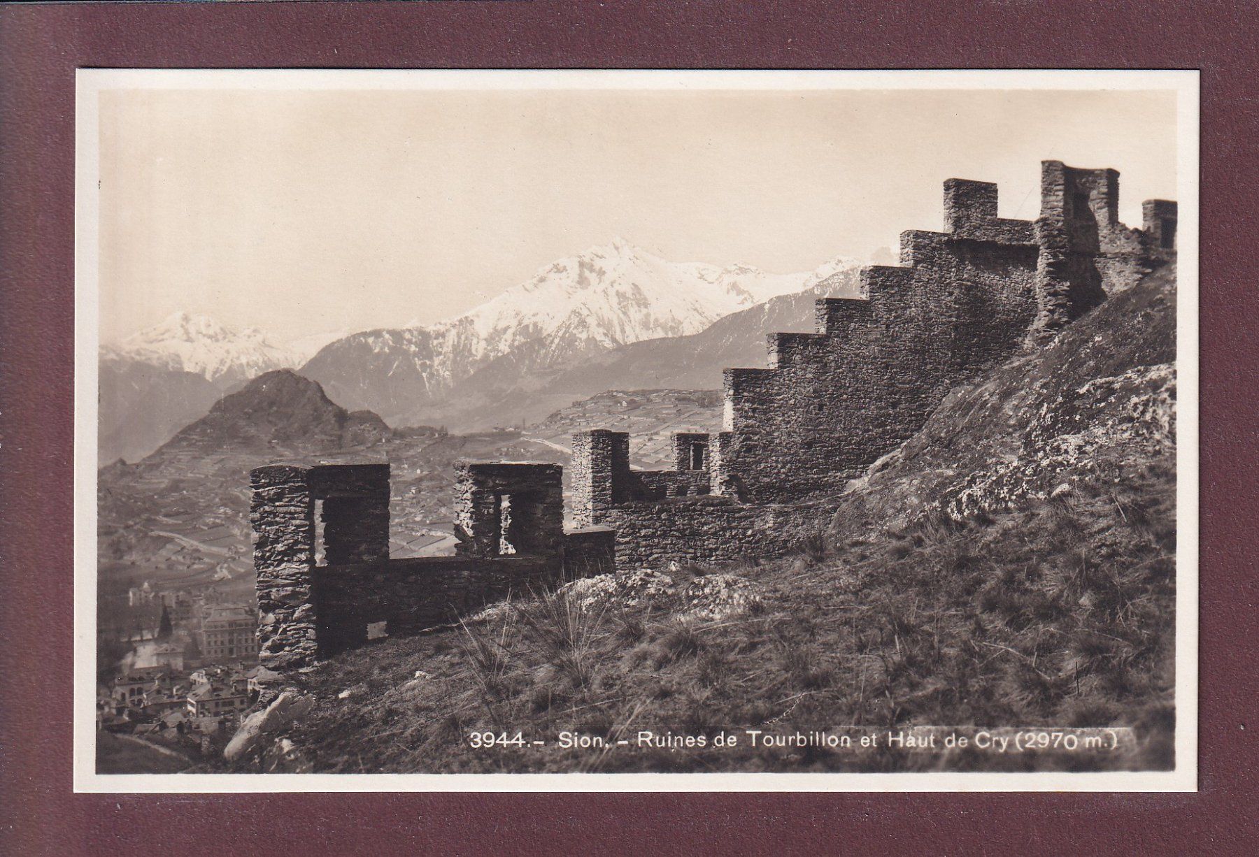Cartoline postali: SION - Ruines de Tourbillon – Usato da Pully venduto da nicecards