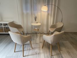 4x JYSK ADSLEV Esszimmerstühle – neuwertig – Beige