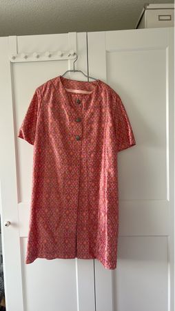 Bluse kurzarm Seide gemustert Grösse 38