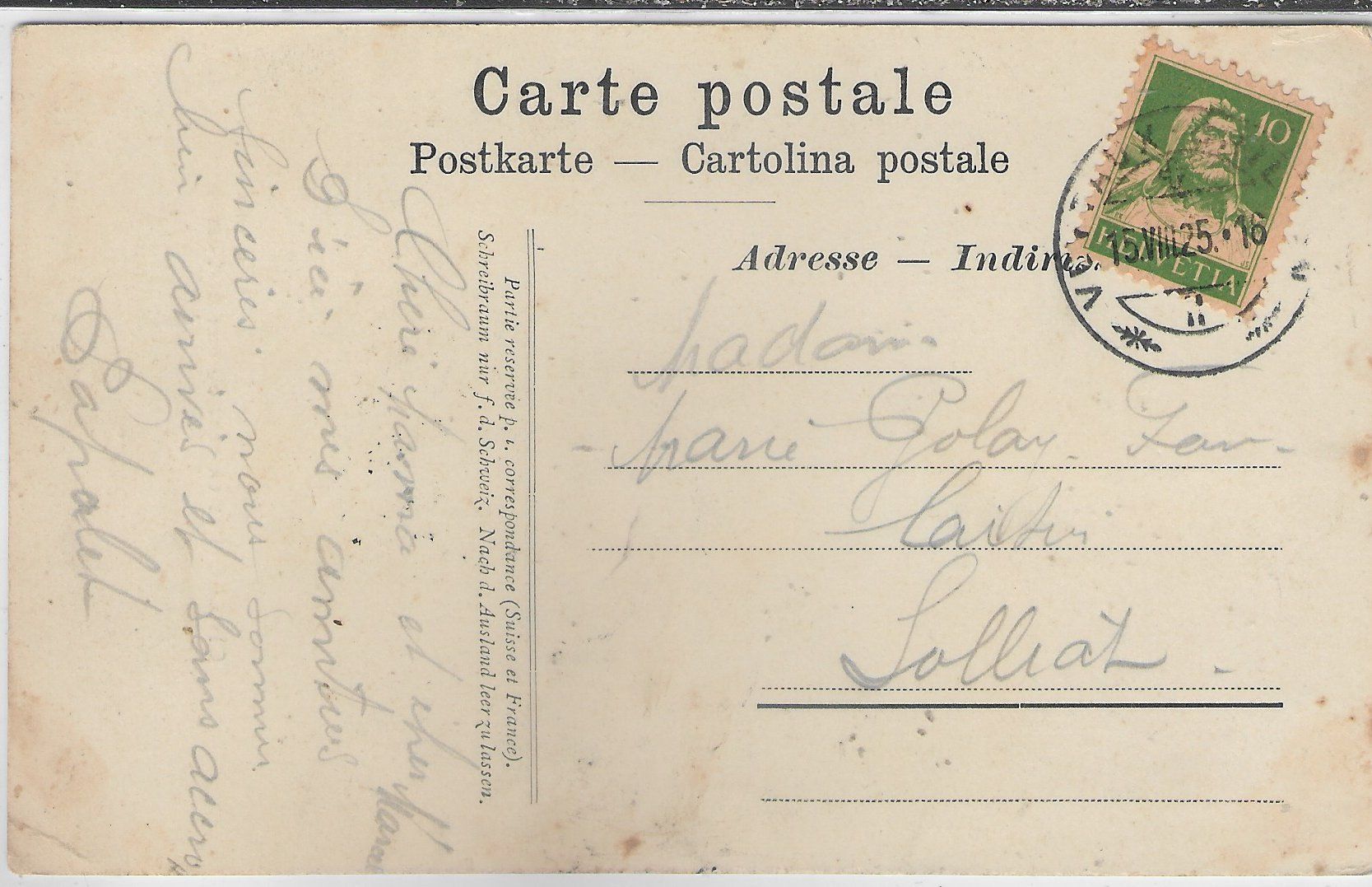 Cartoline postali: Chillon et la Dent du Midi - Glion – Usato da Ettingen venduto da Kartenplanet 1