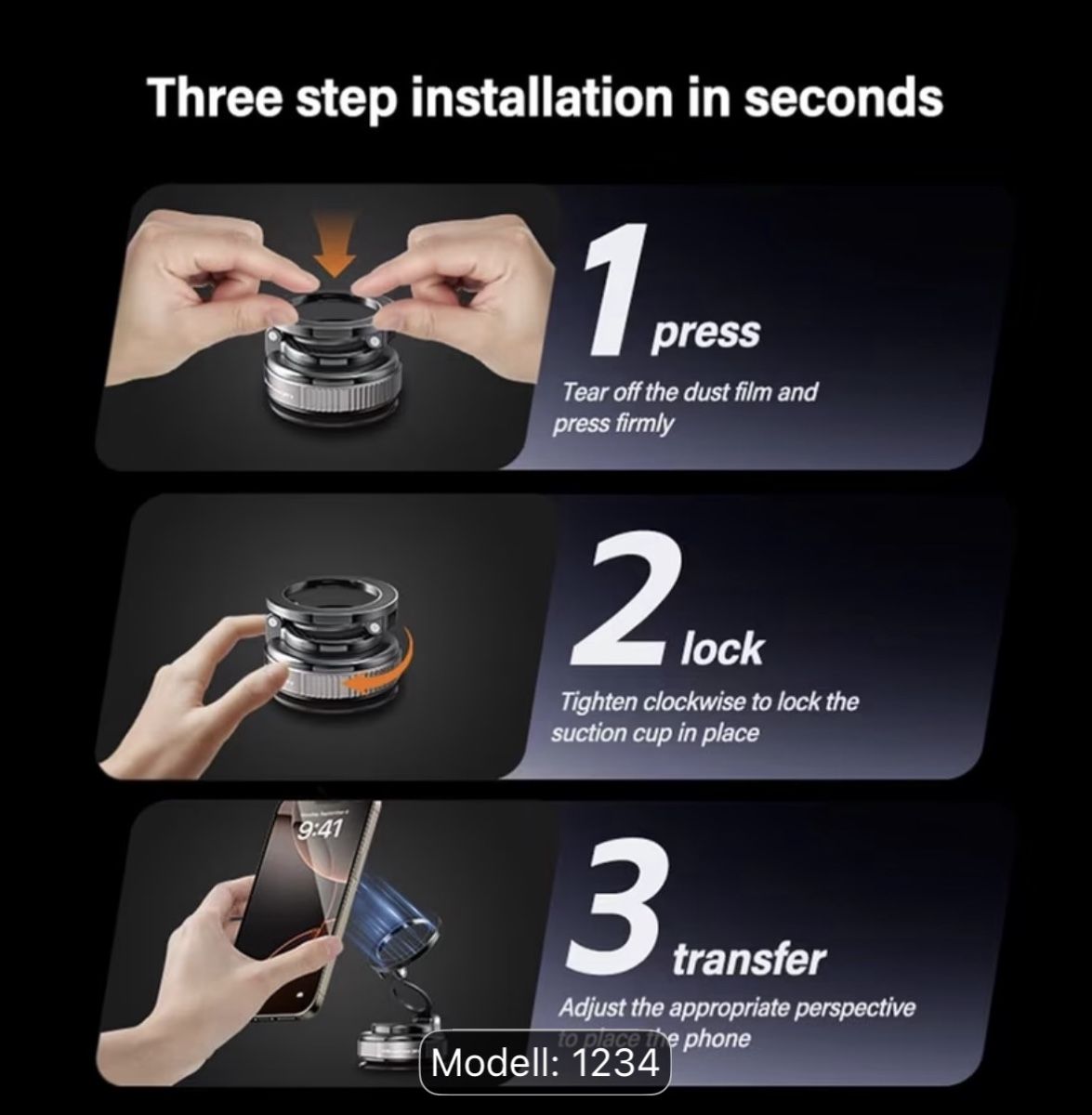 Wandhalterungen: Suction Magnetic Mount – Neu und originalverpackt aus Aesch BL von Lidac 3