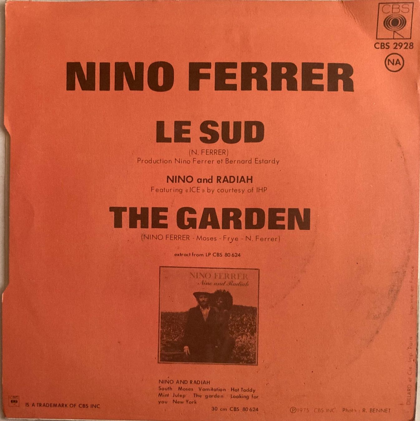 Dischi in vinile: NINO FERRER - LE SUD – Usato da Poliez-Pittet venduto da Newtown-Records 1