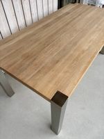 Esstisch Eiche Massiv Metallgestell rechteckig 180cm gebrauc