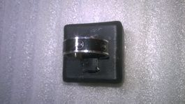 RING EDELSTHAL,,SILBER FARBE,,MIT SCHWARZ GEMACHT