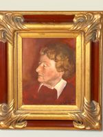 Vintage Framed Oil Painting Portrait of a Woman, Signed