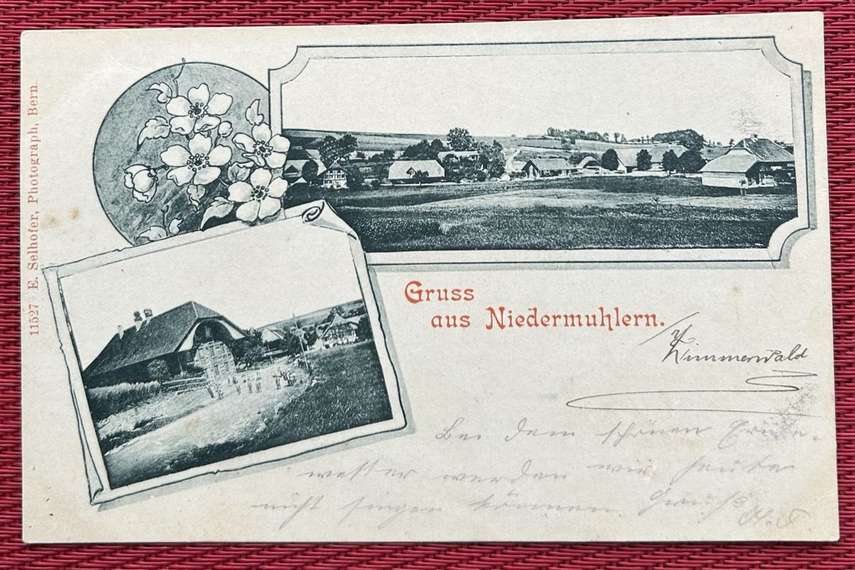 Cartoline postali: Gruss aus Niedermuhlern 2-Bildrig  – Usato da Horw venduto da Tellbub