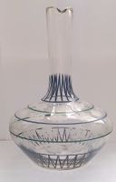 Vintage Glas Karaffe mit Fisch -Mid Century Kunstglas