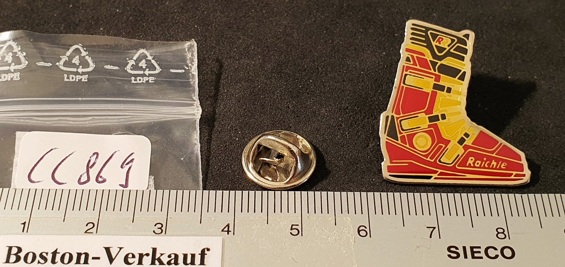 Placchette & Badge: CC869 - Pin Skischuh Raichle – Usato da Reinach BL venduto da Boston-Verkauf 1