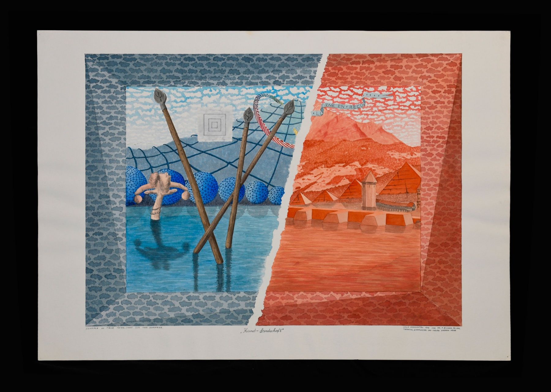 Grafica & Litografie: Einmaliges Bild - Kunst Landschaft - Luzern – Nuovo (secondo la descrizione) da Emmenbrücke venduto da Neela87