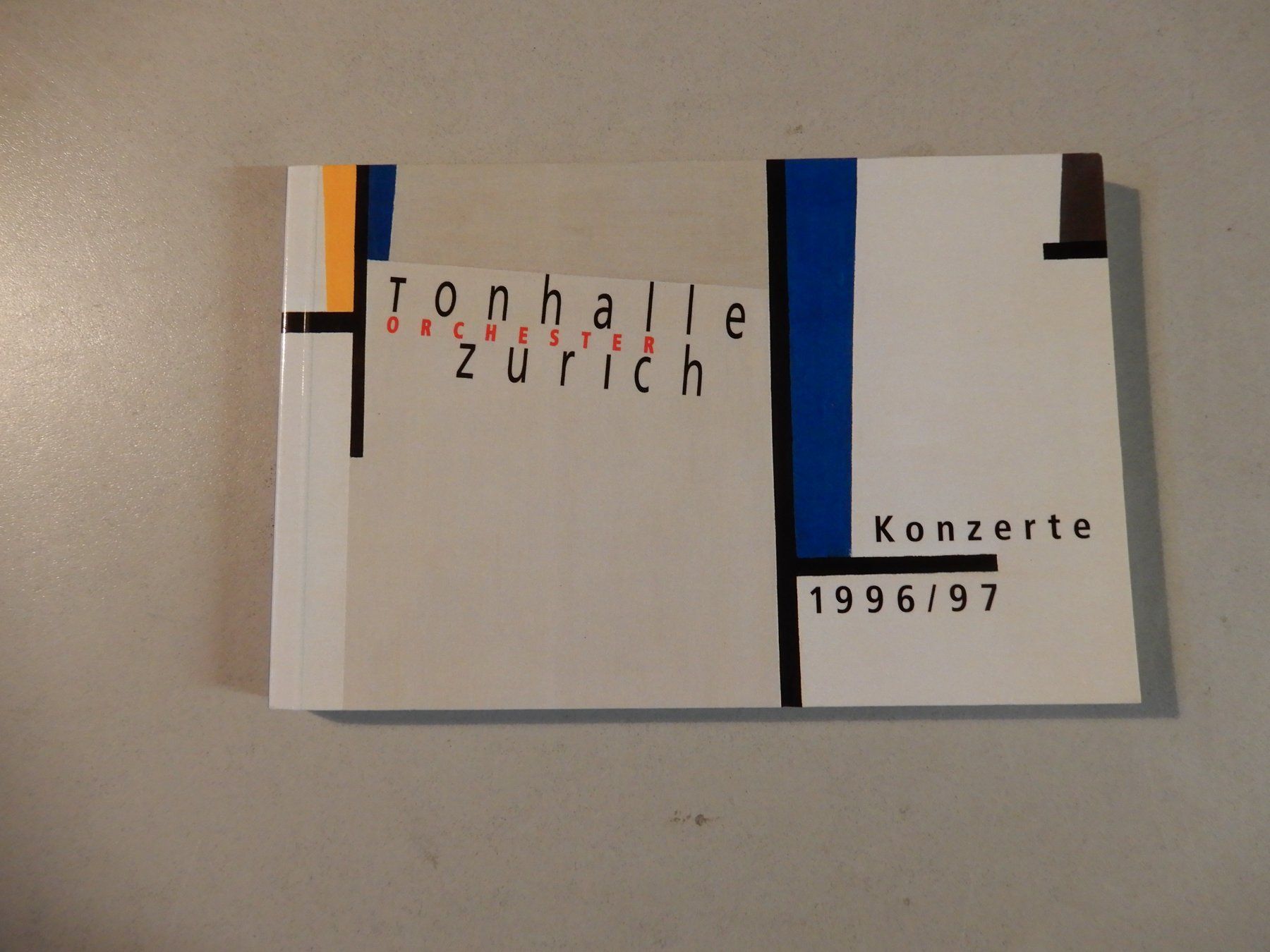 Libri: Tonhalle Orchester Zürich Konzerte Programm 96/97 – Usato da Erstfeld venduto da Mario_boe0