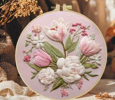 DIY-Stickerei-Set-Blumendesigne-Geschenk-Dekoration-Sticken