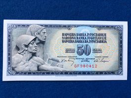 Belgrad 1968 - Jugoslawien - 50 Dinara UNC