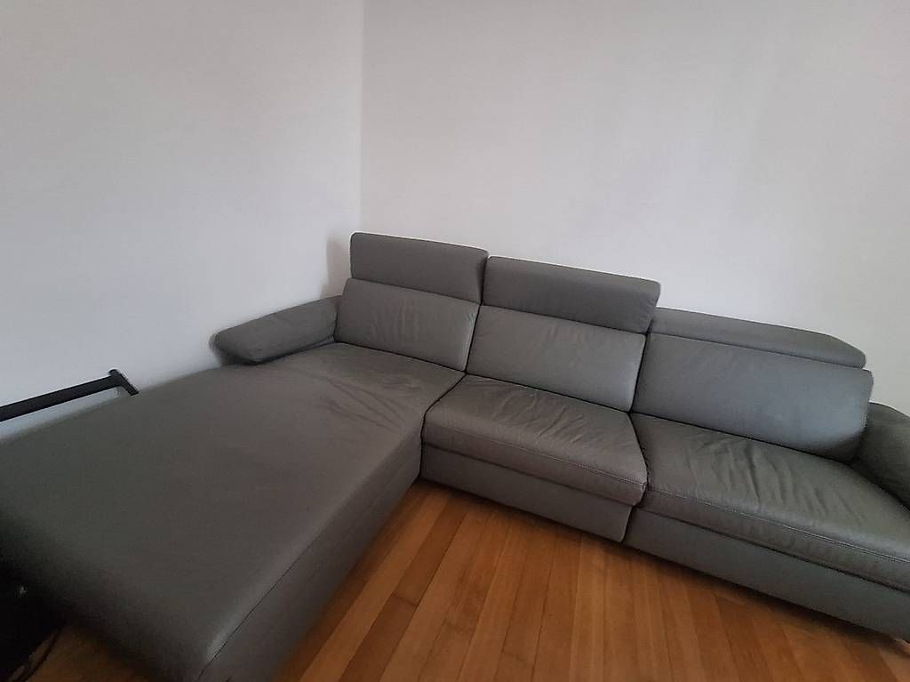 Sofas: Ecksofa Leder grau guter Zustand – Gebraucht aus Basel von Petergunn 2