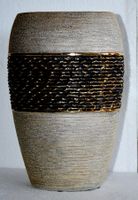 Deko Vase gold schwarz strukturiert 27 cm gebraucht