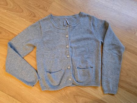 Strickjacke grau Grösse 128 cm