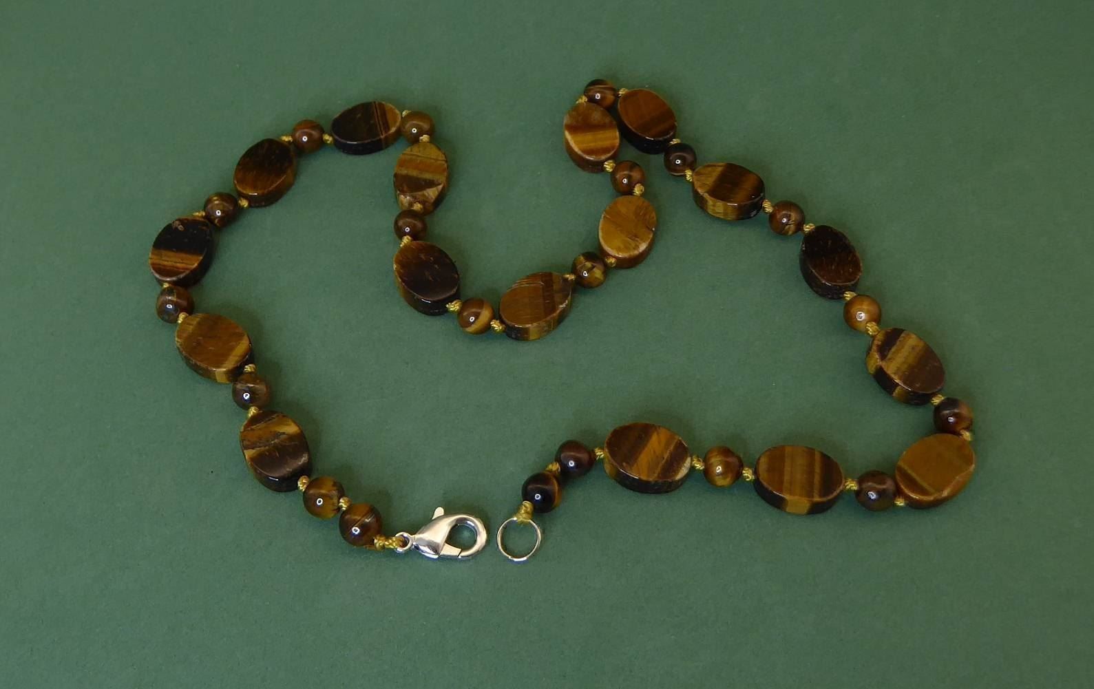 Catenine: Tigerauge Hals Kette – Usato da Muri AG venduto da silvermouse007 1