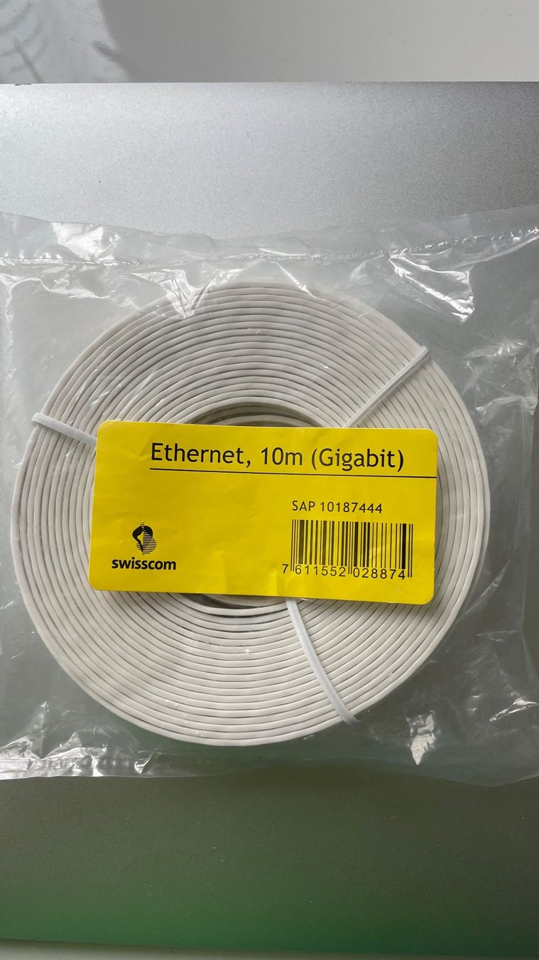 Swisscom Cavi: Ethernet Kabel 10m – Nuovo e nell'imballaggio originale da Domat/Ems venduto da Emser66
