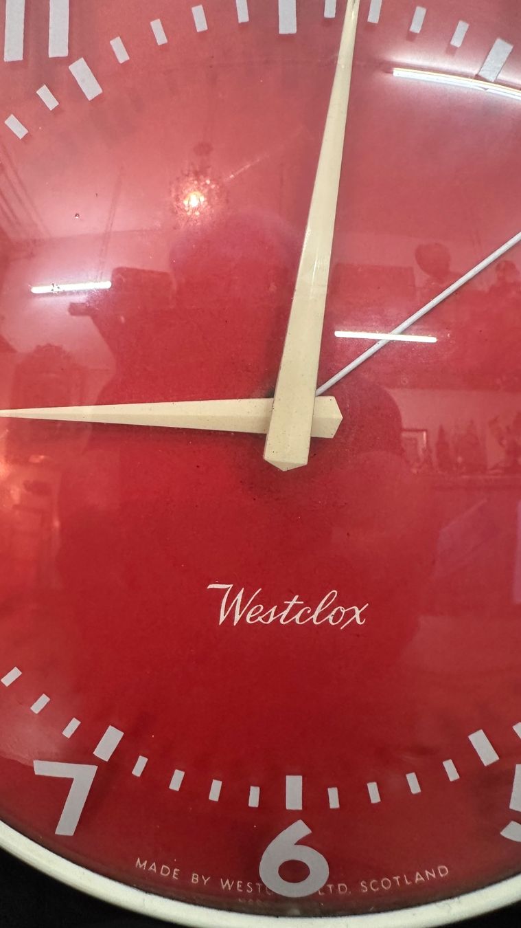 Orologi da terra & Orologi da parete: Westclox Elektrisch Wanduhr . – Usato da Otelfingen venduto da Yossi-68 1