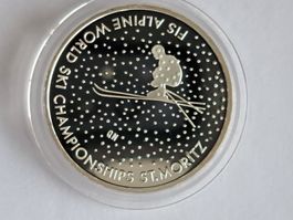 20 Fr. Gedenkmünze 2003 Fis St.Moritz PP Perfekt