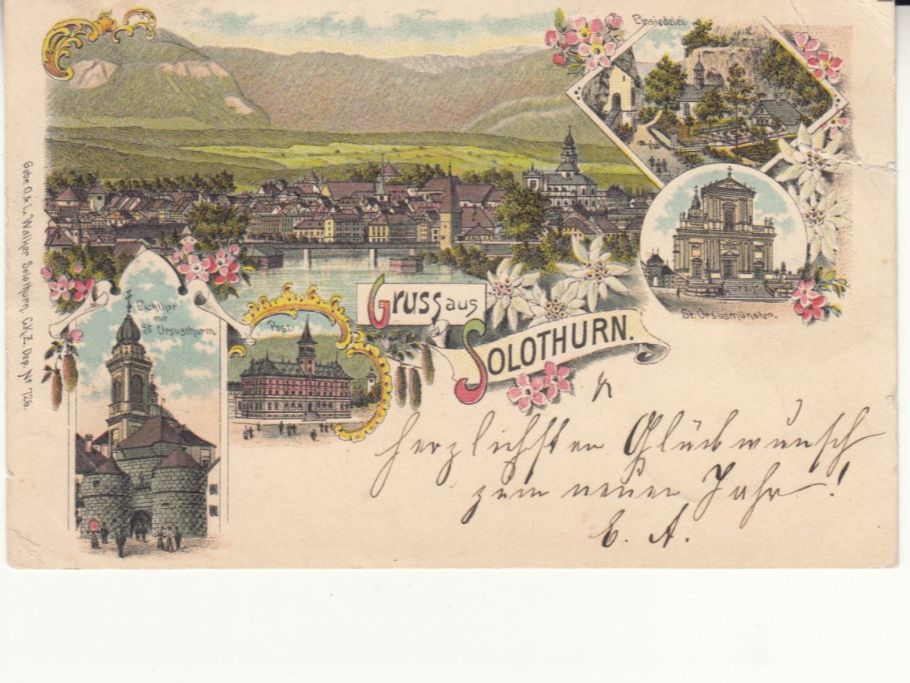 Cartoline postali: Solothurn 1896 – Usato da Bürglen TG venduto da StampGraf