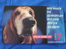 Telefonkarte Pro7 6 DM Motiv Hund gebraucht Zustand