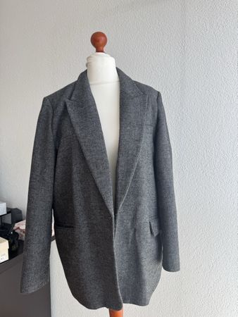 Zara Blazer grau Fischgrätenmuster Grösse XXL
