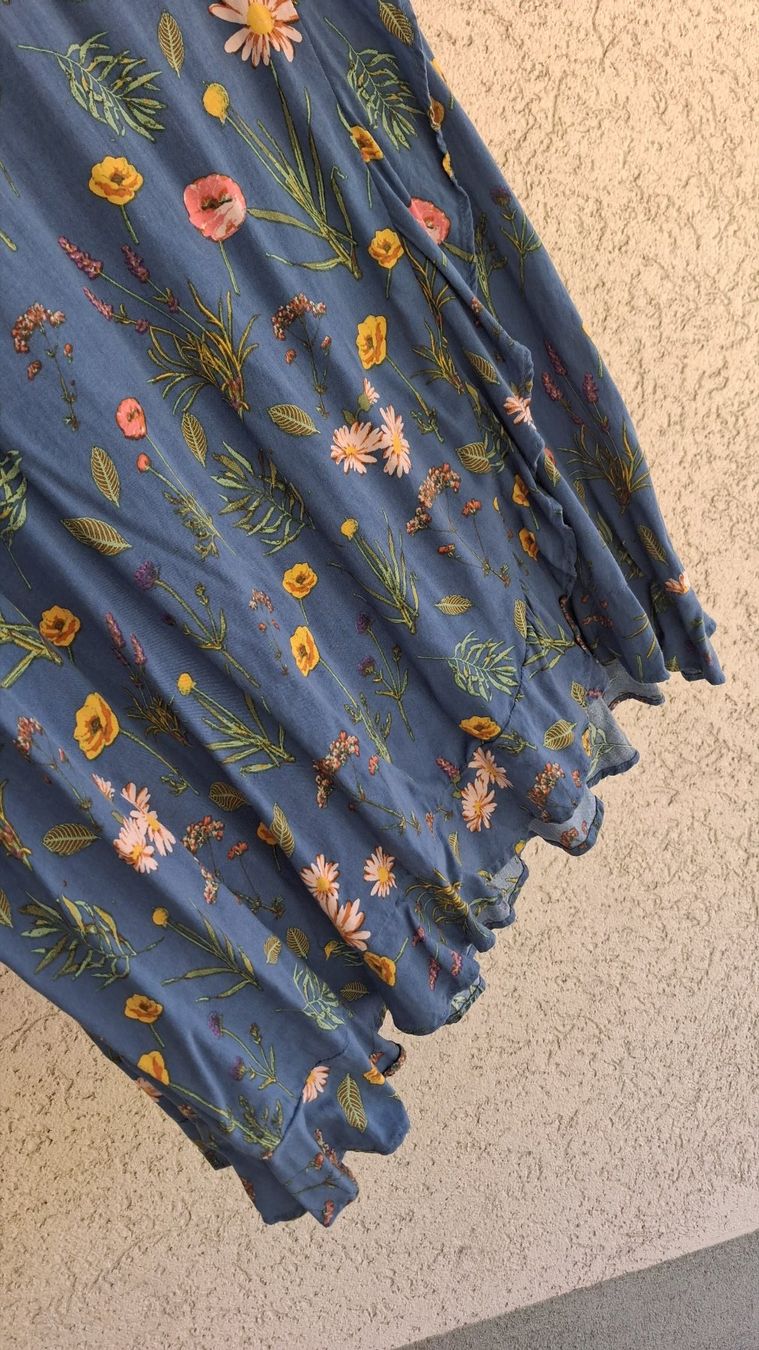 Tom Tailor Vestiti: Blumenkleid blau, Tom Tailor, Gr. 36, luftig – Nuovo (secondo la descrizione) da Wald ZH venduto da e8e 7