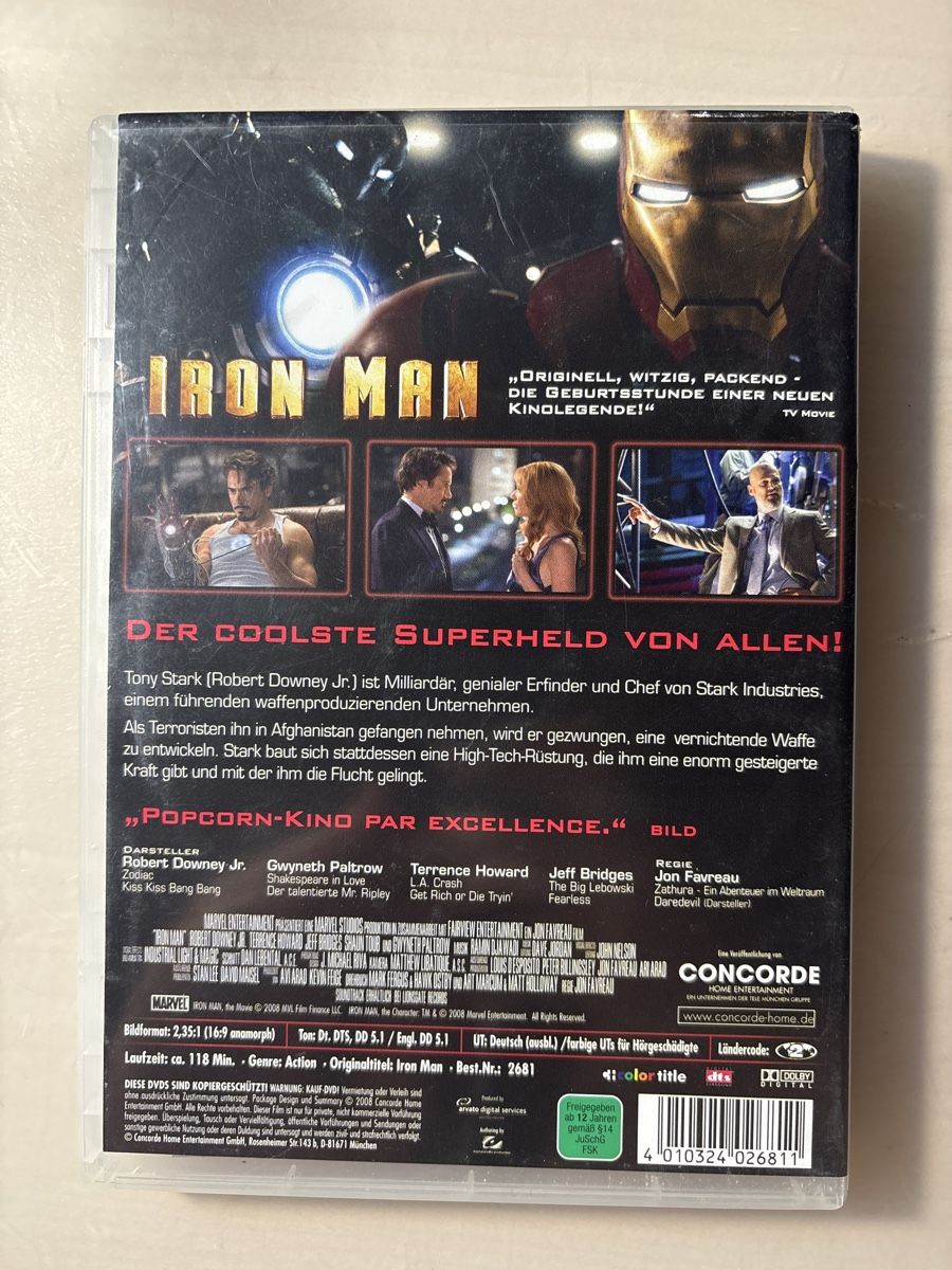 Tutti i DVDs: Iron Man (0405) – Usato da Ruswil venduto da Slivio_ 1