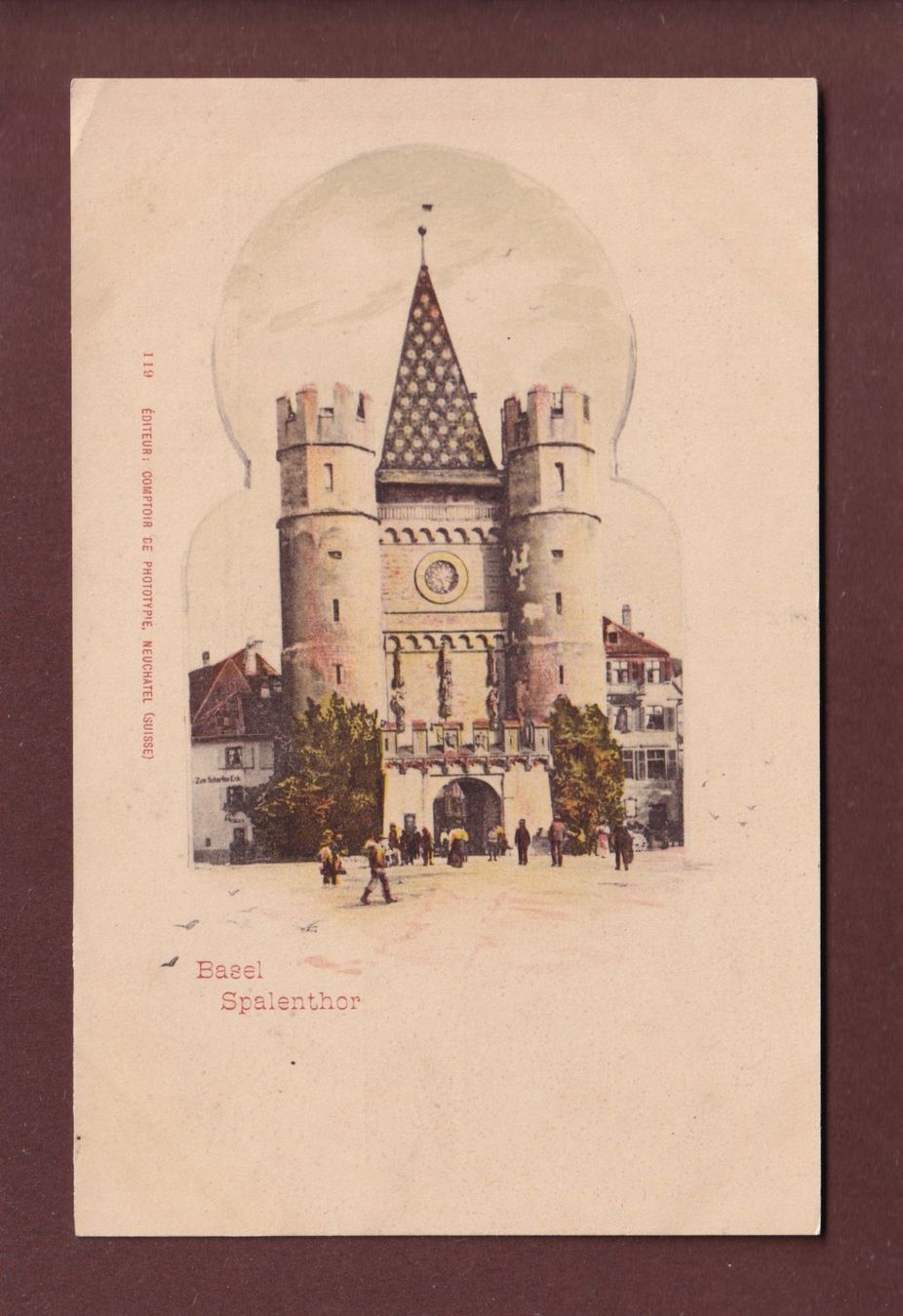 Cartoline postali: BASEL - Spalentor - CPN – Usato da Pully venduto da nicecards