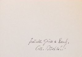 Albert Bächtold 1891-1981 Schriftsteller Autogramm Karte