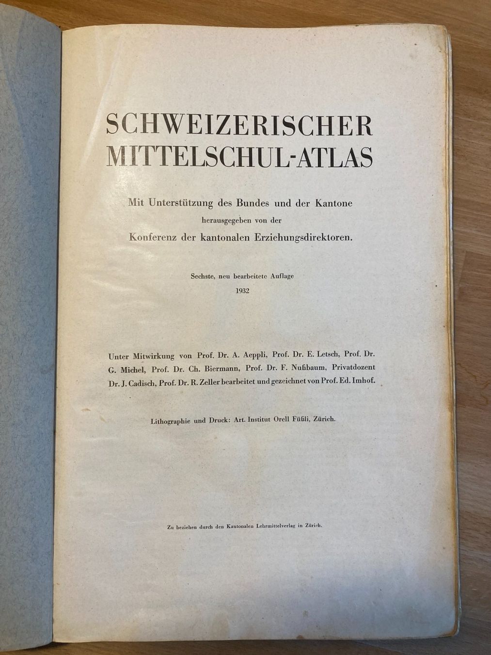 Libri: Schweizerischer Mittelschulatlas 1932 – Usato da Herzogenbuchsee venduto da Emmenthaler 1