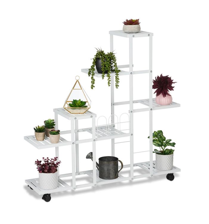 + Blumenständer mit Rollen Blumenregal Pflanzentreppe Blumen Kaufen