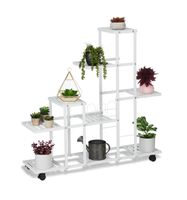 + Blumenständer mit Rollen Blumenregal Pflanzentreppe Blumen