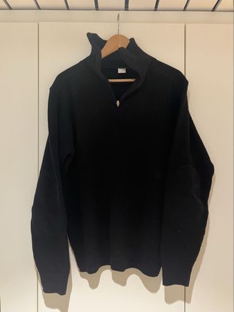HEINE Herren Pullover schwarz Schurwolle Grösse 44/46