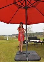 Sonnenschirm-Ständer Schirmständer nachfüllbar, 4 Stück